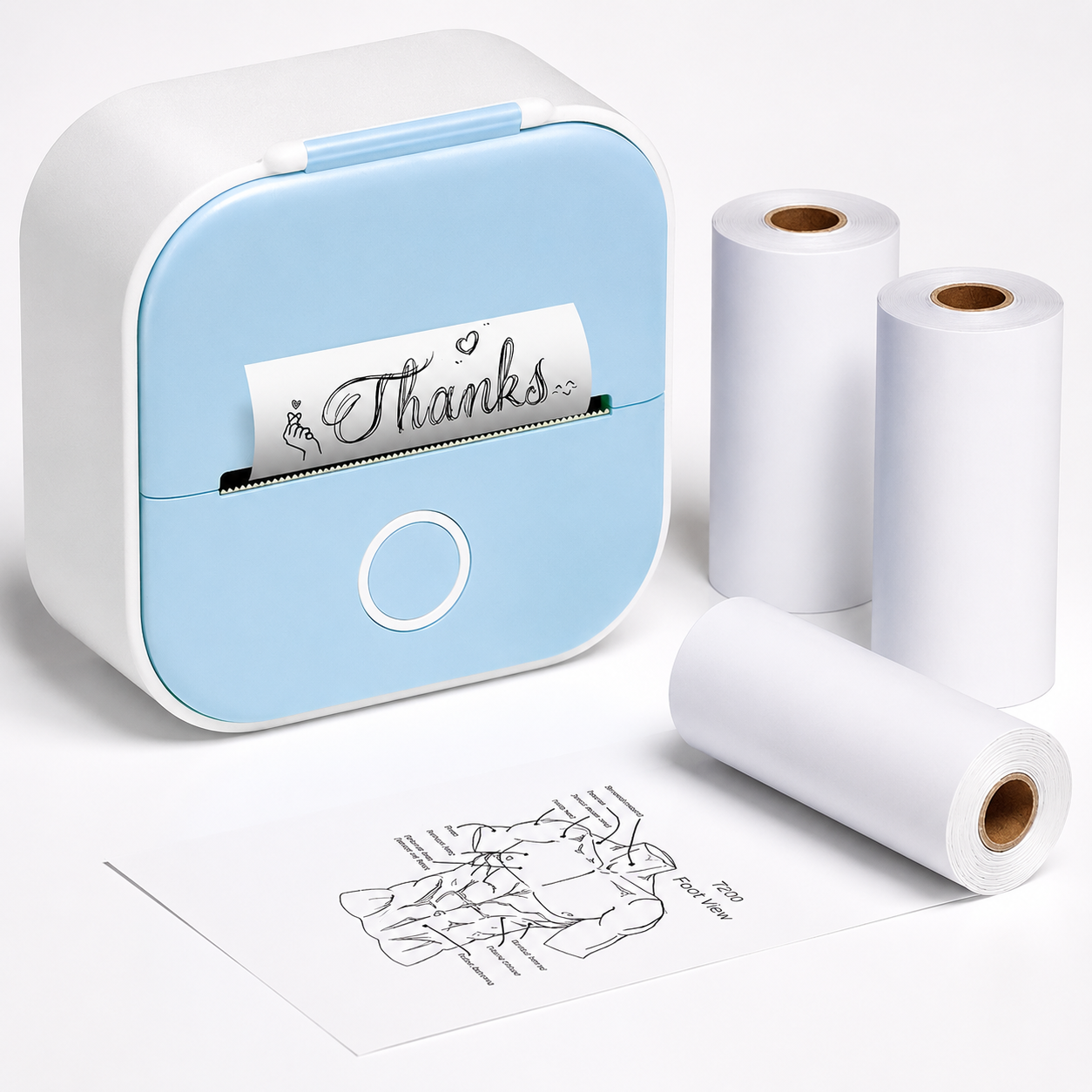Harkcart  Phomemo T02 Mini Bluetooth Thermal Printer
