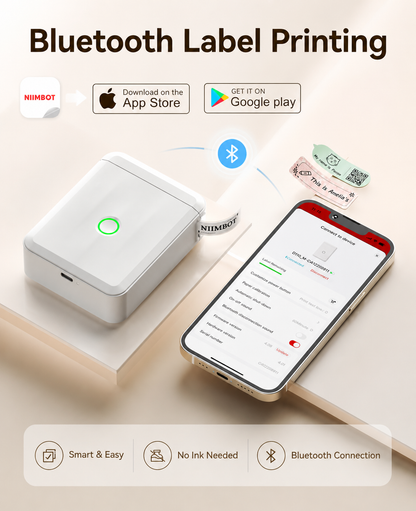 Harkcart  Portable Bluetooth Thermal Mini Label Printer