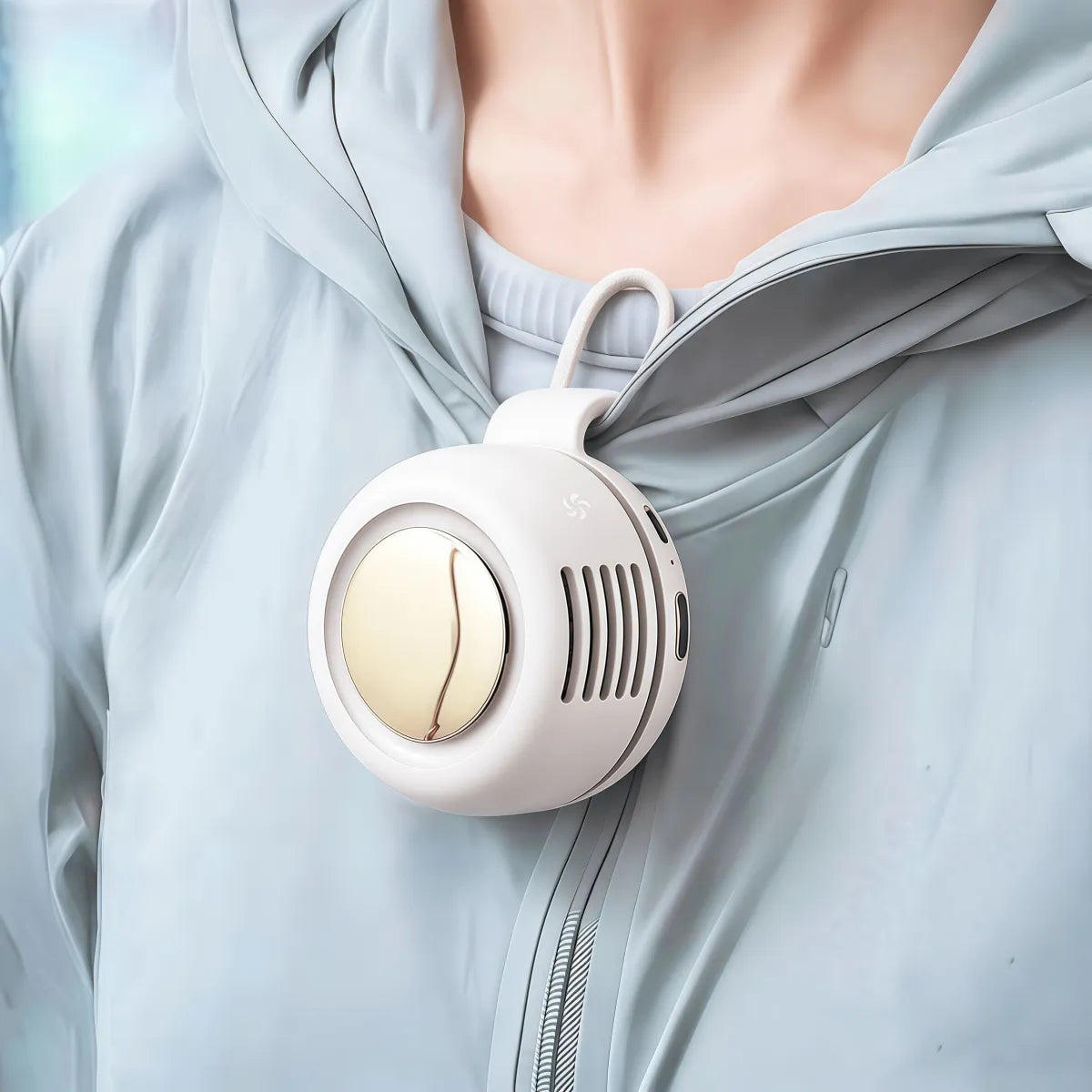 Portable Clip-On Fan, Mini USB Rechargeable 360° Rotatable Fan, 3-Speed Silent Mini Bladeless Fans